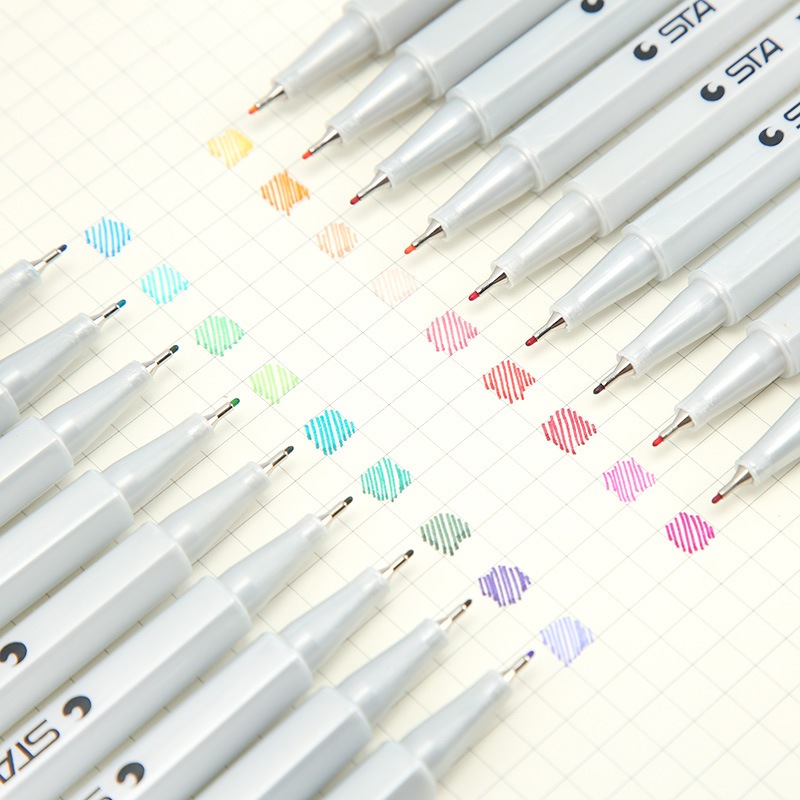 Penlab 26 Color Gel Pen 0.4mm Fine Liner Water Based Colored Marker ...