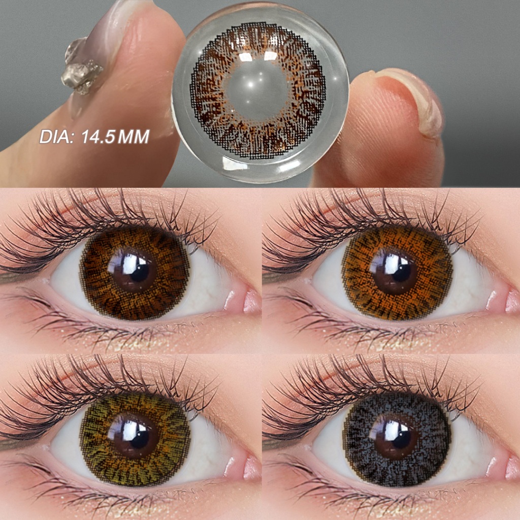 2pcs Magister Colored Contact Lens Brown Contact Lenses Big Eyes Cosmetic Lenses 145mm Shopee 7800