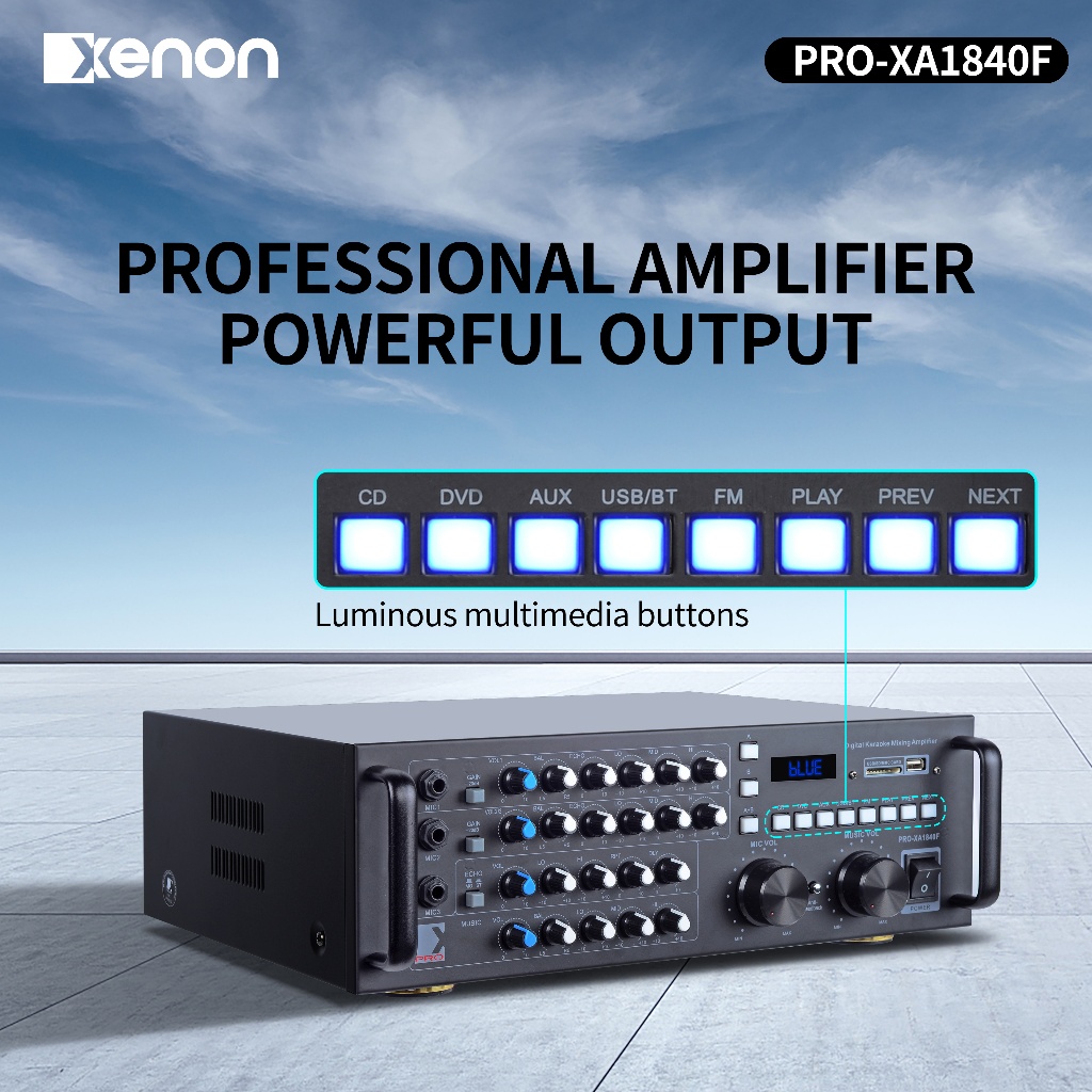 Xenon PROXA1840F professional amplifier powerful outptu Karaoke with Bluetooth Power Amplifier