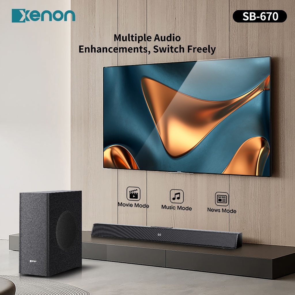 xenon SB670 2.1Channel soundbar Bluetooth speaker TV Audio Bar Echo