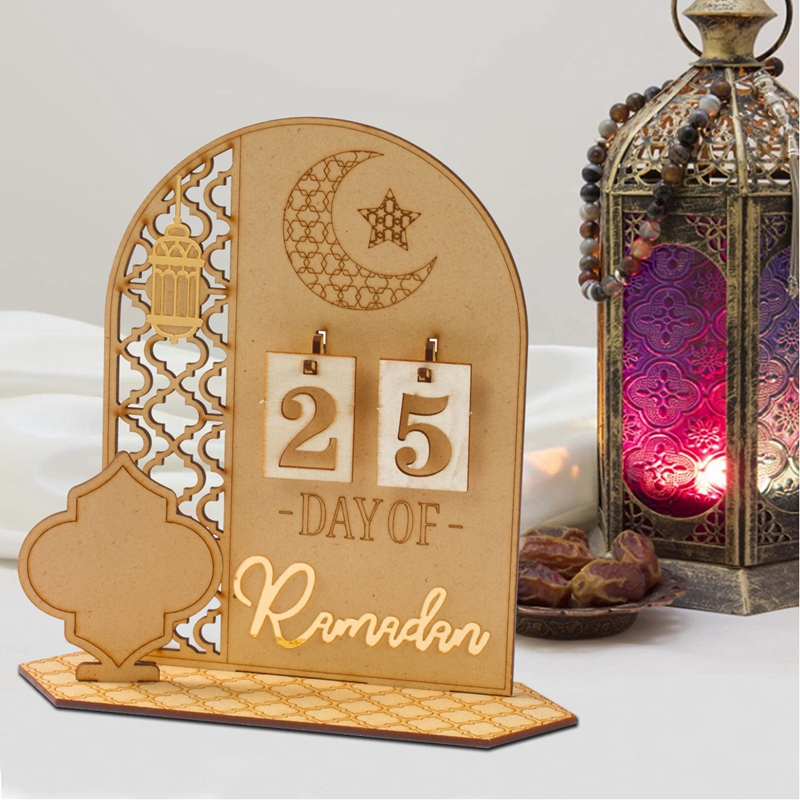 Eid Countdown Calendar Wooden Ramdan Countdown Calendar Hari Raya