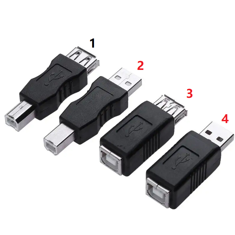 USB 2.0 A Male & Female to USB Type B Print Converter Adapter Male ...
