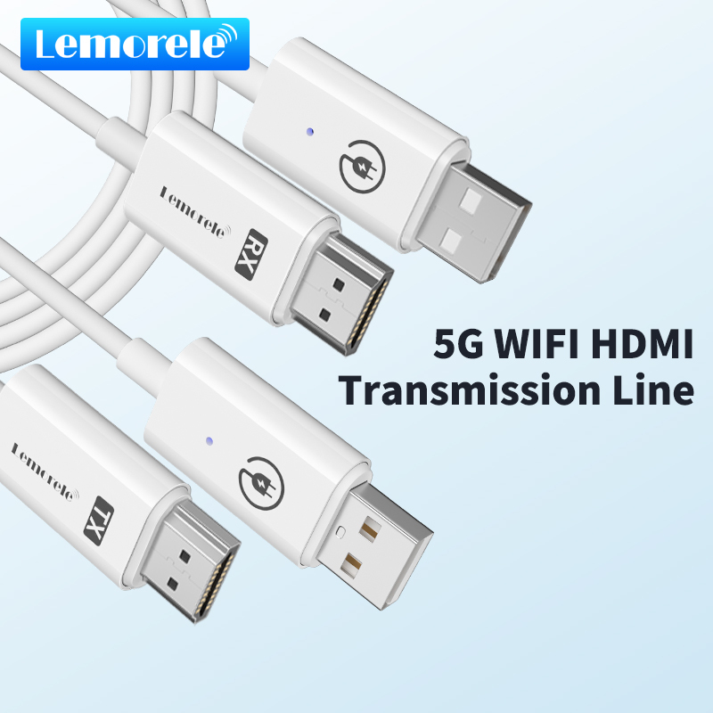 Lemorele P100 HDMI to HDMI 5G WIFI Transmission Line Convert Data ...