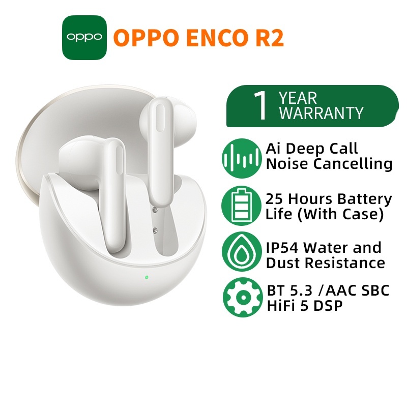 OPPO ENCO Air 3 TWS Earphone Wireless Bluetooth 5.3 Earbuds AI Noise  Cancelling 25 Hour Battery Life IP54 For OPPO Reno 9 Pro