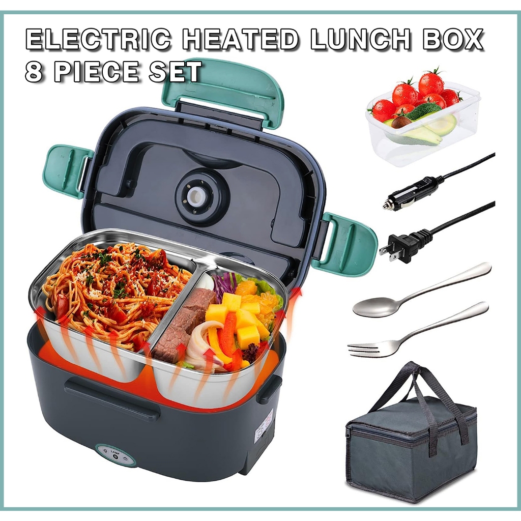 Portable Microwave Portable Electric Lunch Box 3-in-1 Food
