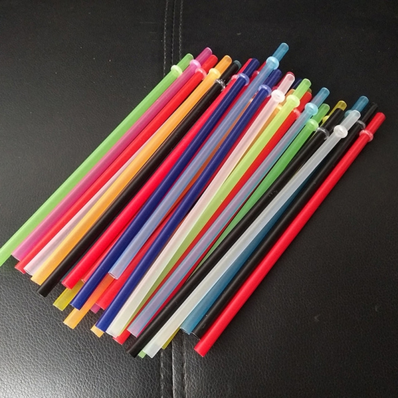 25pcs Multi-Color Reusable Drinking Straw Plastic Thick Colored ...