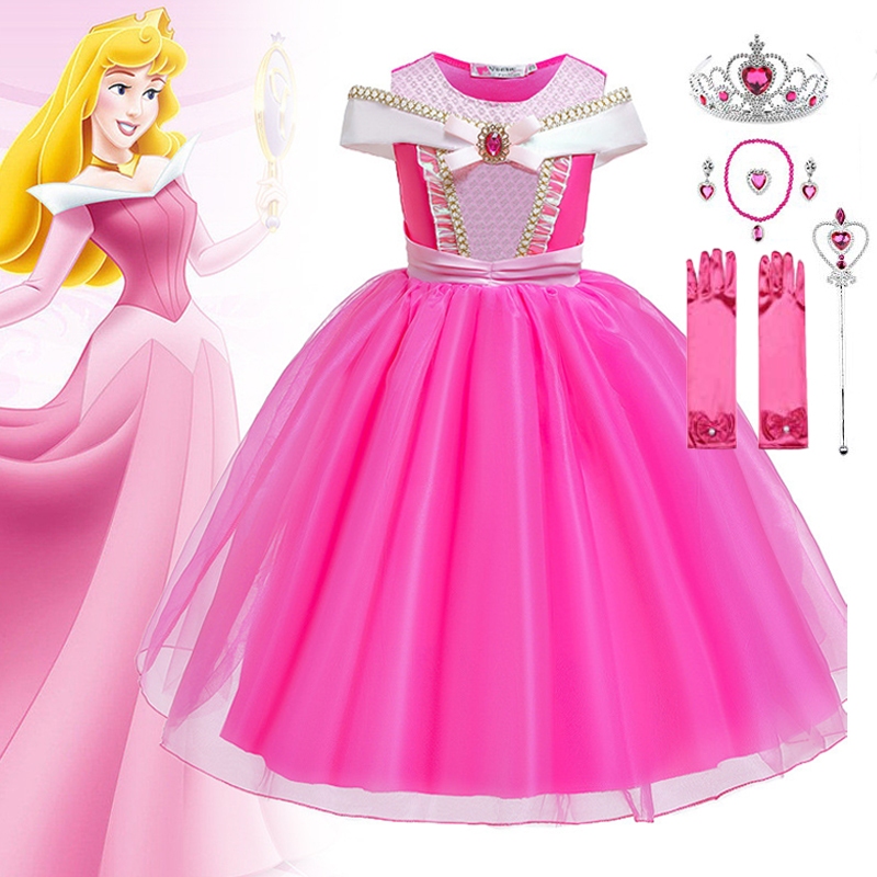 Aurora Dress for Kids Girl Sleeping Beauty Costume Princess Girls ...