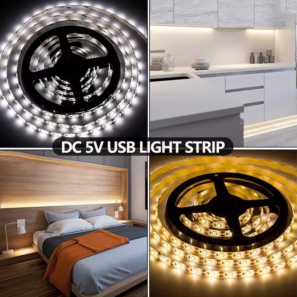 LED Light Strip 5M/10M USB Flexible 5V Light Strip TV Background Room ...