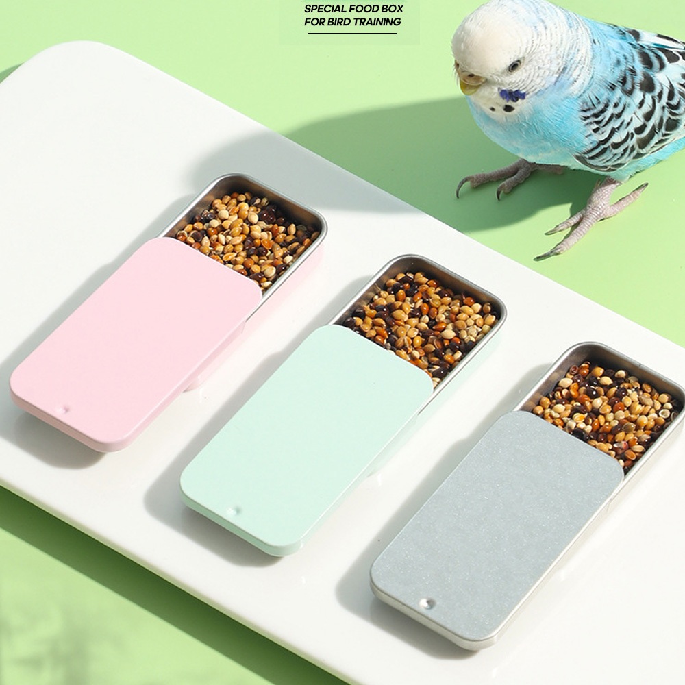 2-Pack Stainless Steel Bird Training Feeders - Handheld Treat Cups For Parrots & Small Birds