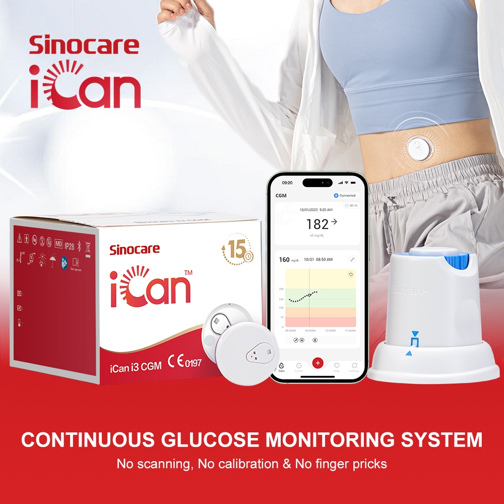 Sinocare iCan Continuous Glucose Monitoring (CGM) System 24h