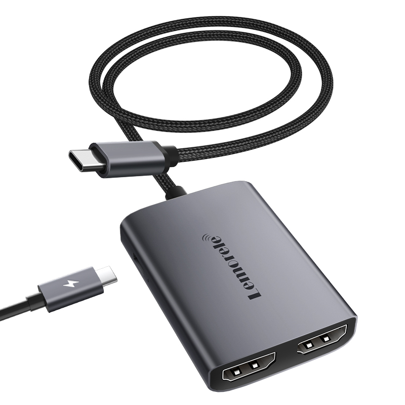 Lemorele HD30 Type C port adapter Type C/USB A to Dual HDMI