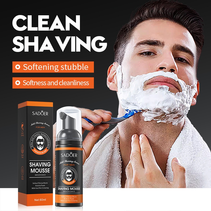 Sadoer Shaving Cream Men's Shaving Foam Gentle Refreshing Cleansing ...