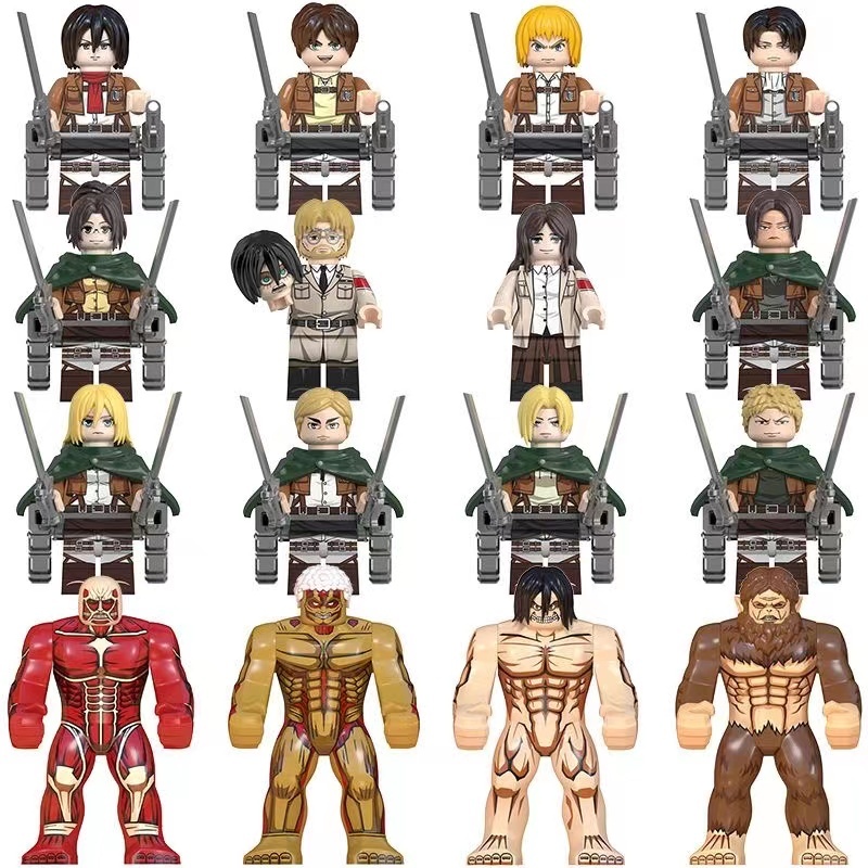 Anime Minifigures Annie Leonhart Erwin Smith Hange Zoe Zeke Jaeger Reiner Braun Hisutoeria Reisu