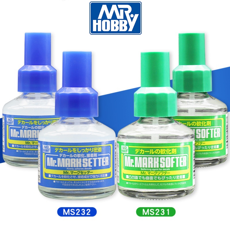 Mr. Hobby MS231 Mr. Mark Softer – 40ml Decal Setting Solution, US Fast Shipping