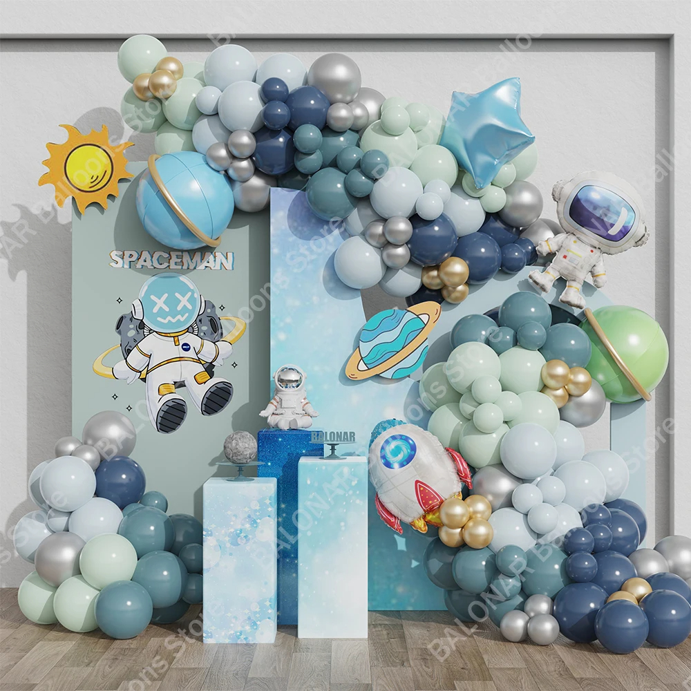 159pcs Universe Outer Space Astronaut Theme Balloons Garland Arch