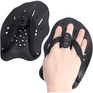 Swimming Paddles Training Adjustable Hand Webbed Gloves Pad Fins