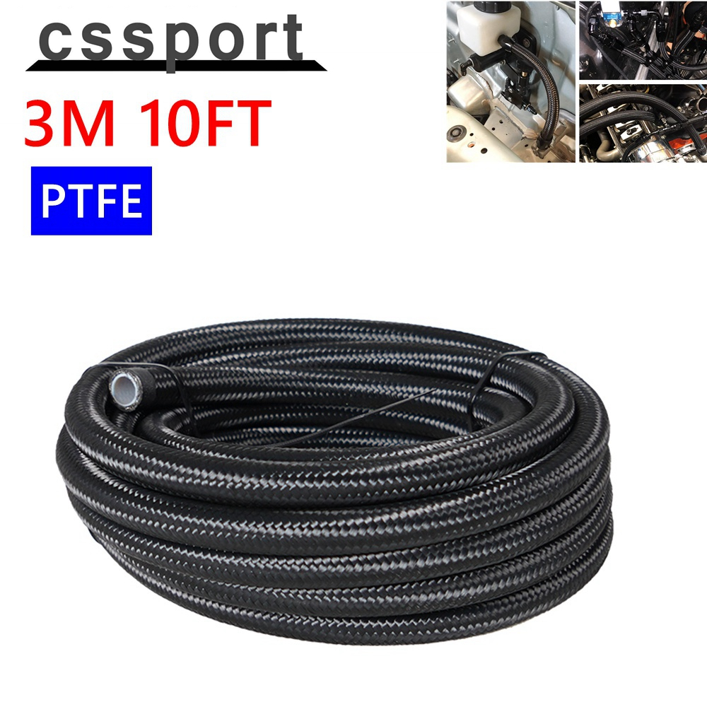 3M 10FT AN4-AN12 Racing Hose Stainless Steel Braided PTFE Brake Hose ...