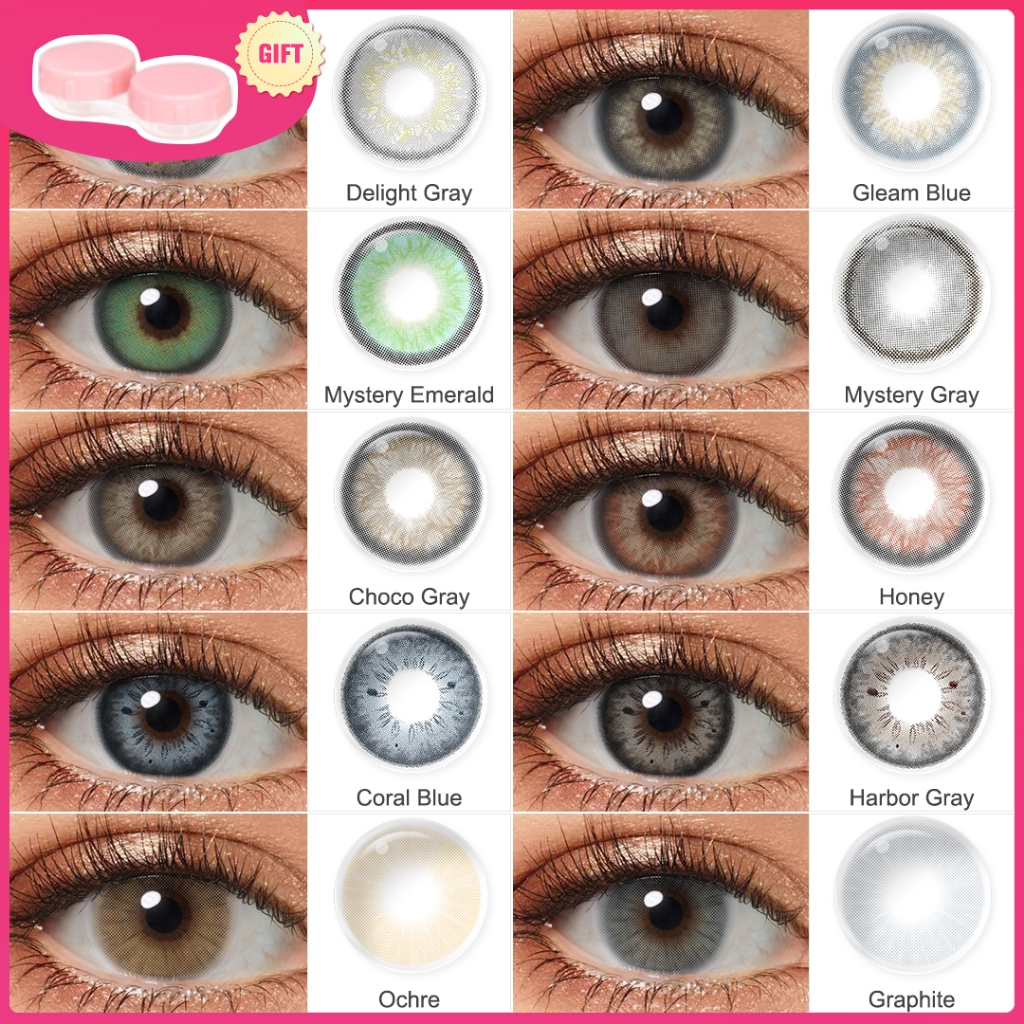Magister Natural Color Contact Lenses 2 Pieces Colorful Contacts for ...