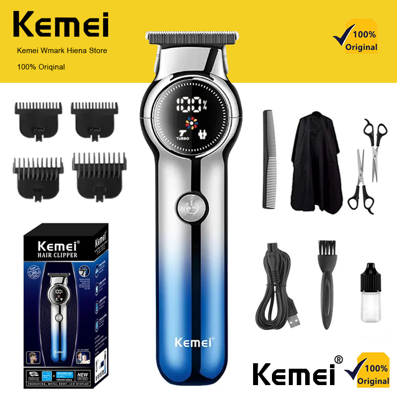 Kemei KM-1852 New Electric Hair Clipper IPX5 Waterproof Rechargeable ...