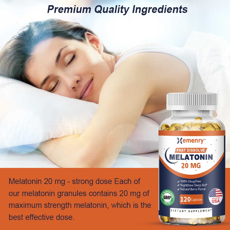 Vitamin Melatonin 20 mg Tablets | Enhanced Sleep | High Potency 20 mg ...