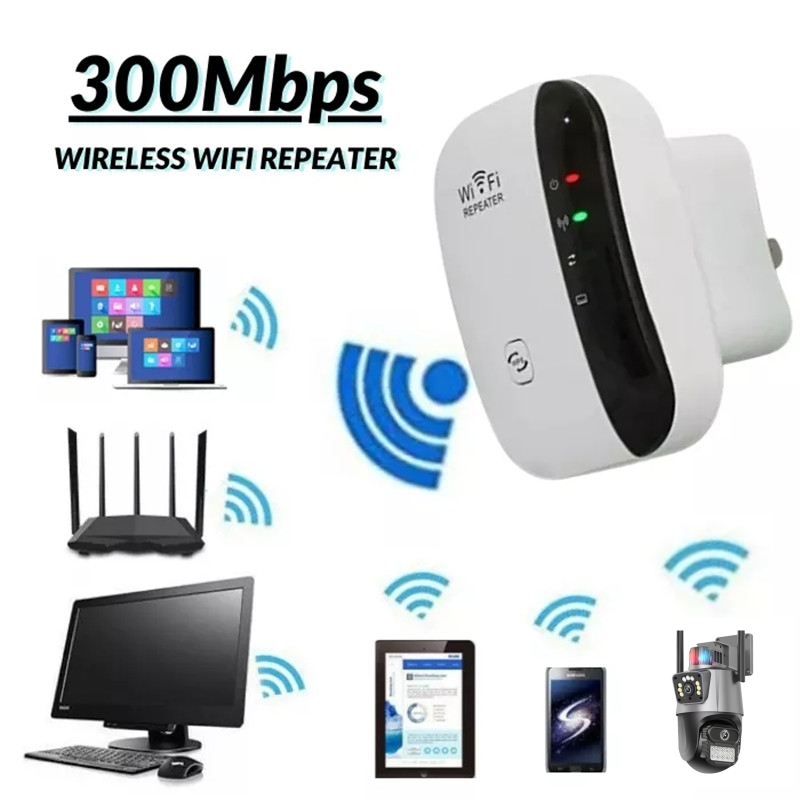 V380 PRO WiFi Repeater 300Mbps Network Signal Extender Booster Wifi Range Extender