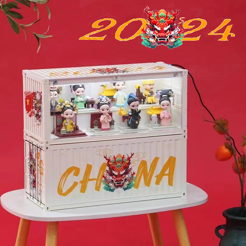 Dragon Figurine Storage Display Case Popmart Blind Box figure container ...