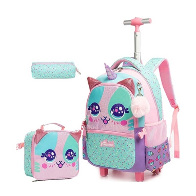 Kids Backpack Set With Lunch Bag & Pencil Case – 17 Inch Lightweight School Bag For Boys & Girls, Cute Patterns