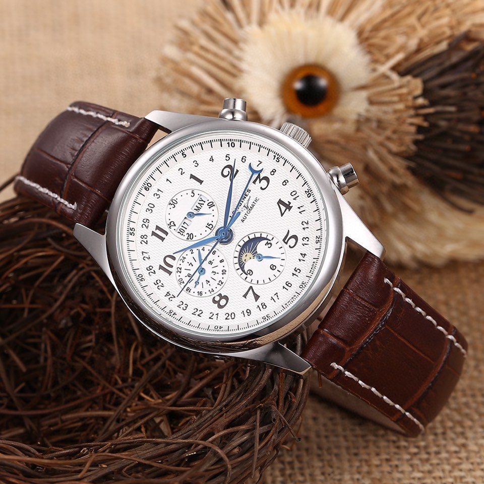 Men's Watchmaker 7-Hand Moon Phase Fully automatic multi-function ...