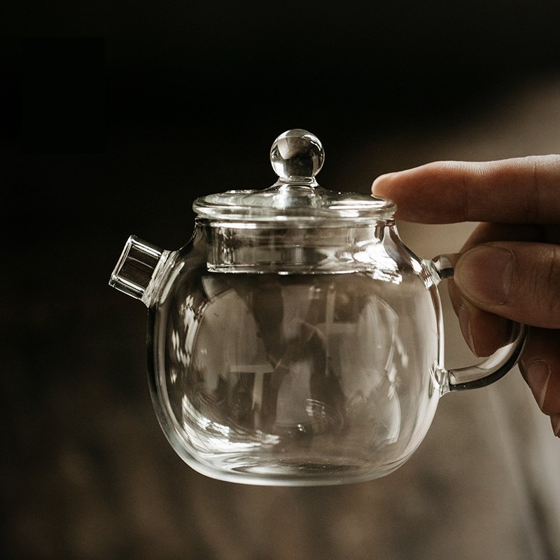 Transparent Transparent High Borosilicate Glass mini Small Teapot ...