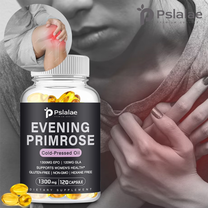 Evening Primrose Oil Supplement Capsules Helps maintain body hormonal balance, skin and