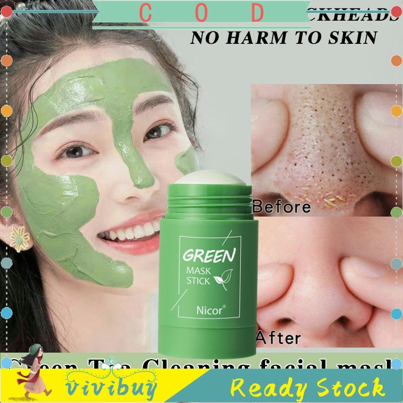 GREEN TEA MASK STICK removes acne spots, shrinks pores, smoothes skin ...