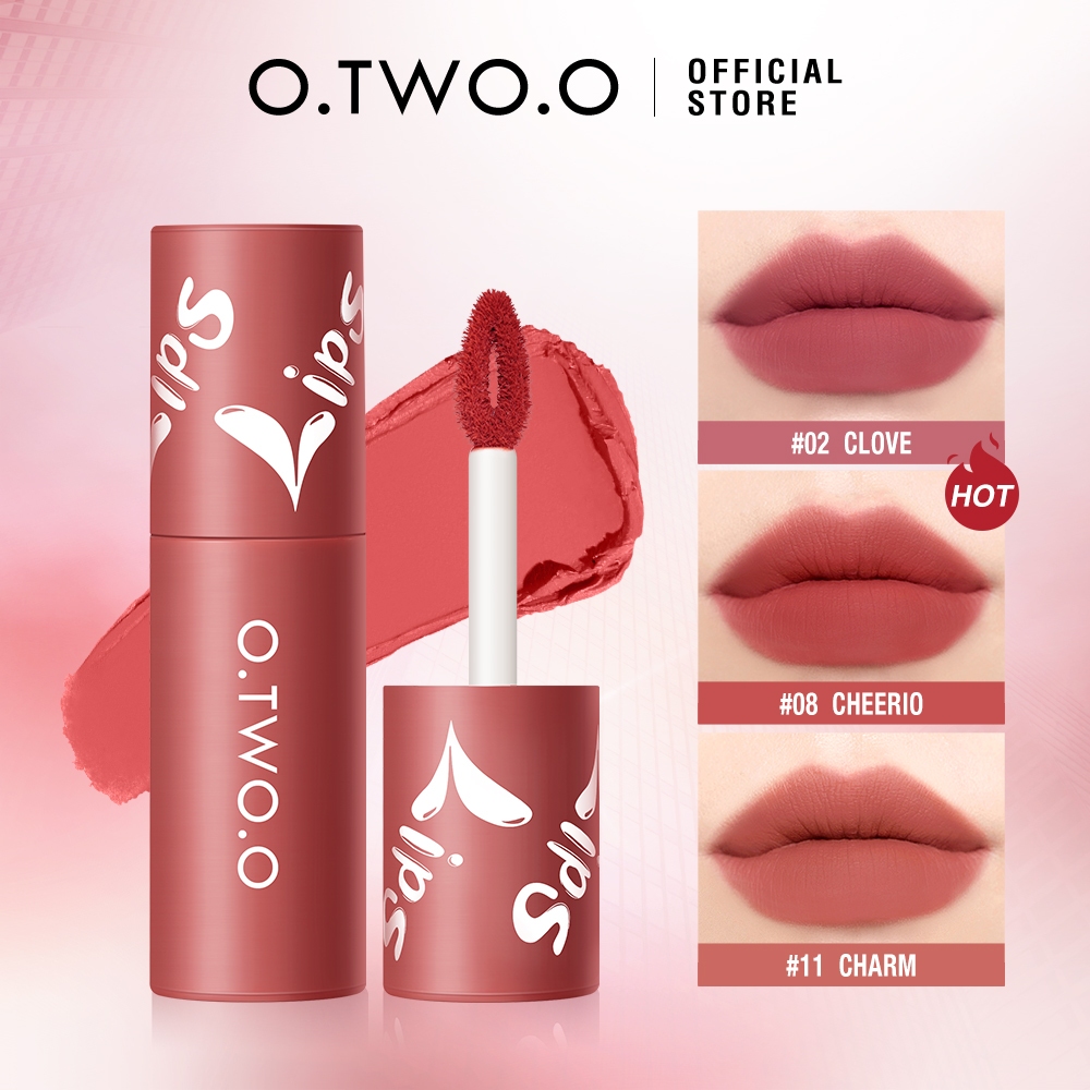 O.Two.O Velvet Matte Lip Tint & Cheek Mud Dual-Use Clay High Pigmented ...