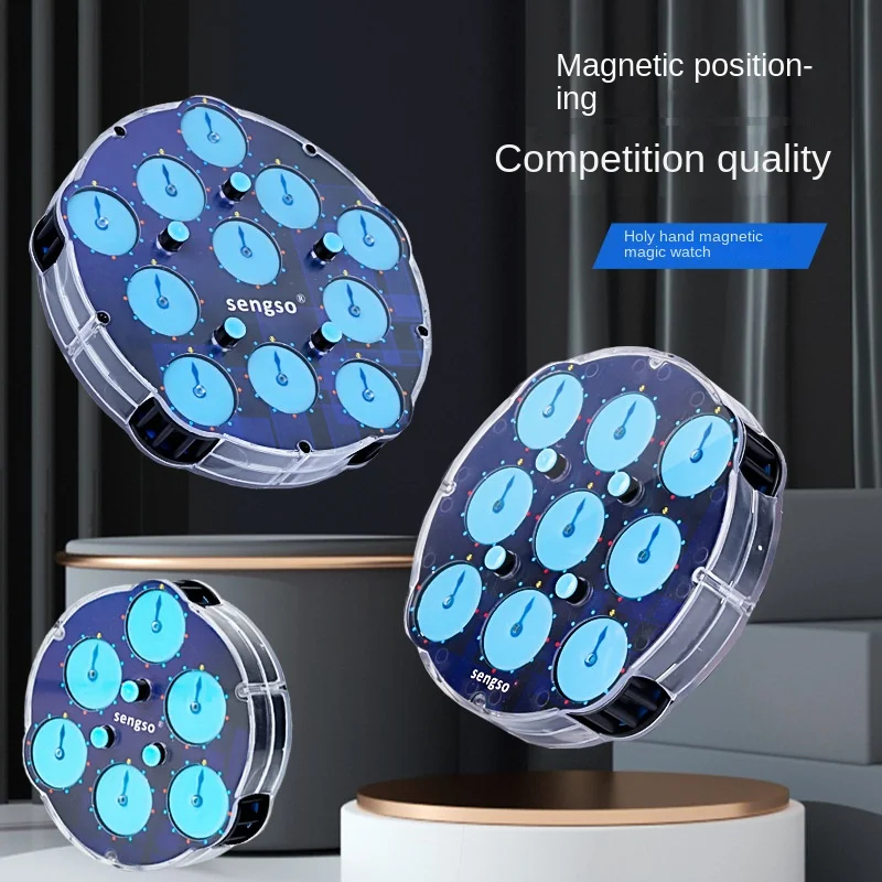 ShengShou Magnetic Clock Professional Magic Clock Puzzle Transparent ...