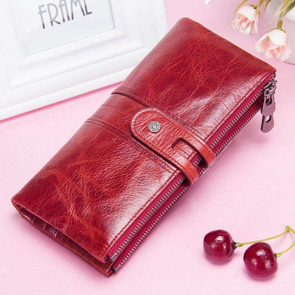 Bag Branded Wallet For Ladies CONTACT'S Women Long Zipper Wallet