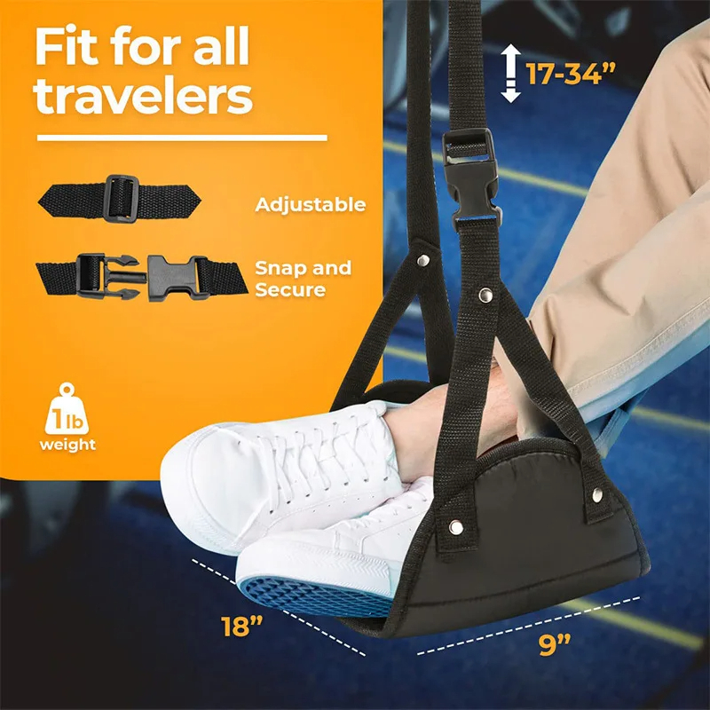 Portable Airplane Footrest For Airplane Travel - Comfortable Foot Hamm