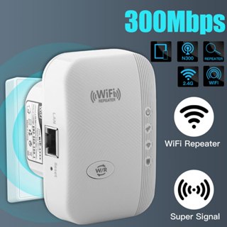 WiFi Extender Wireless Signal Range Booster, 300Mbps 2.4GHz Wi-Fi Repeater  with Ethernet Port, 802.11b/g/n Wireless Internet Blast for Home, AP