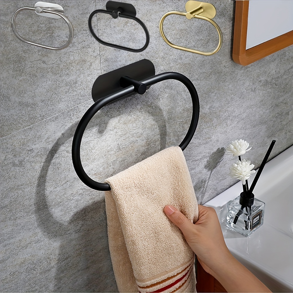 Harbour life OBLONG Towel Holder / Adhesive Towel Ring Wallmounted
