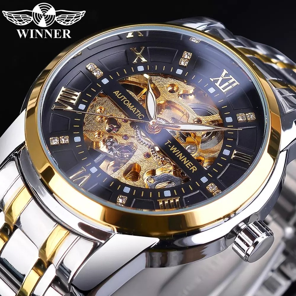 WINNER Men's Watch Automatic Authentic Business Waterproof Mechanical ...
