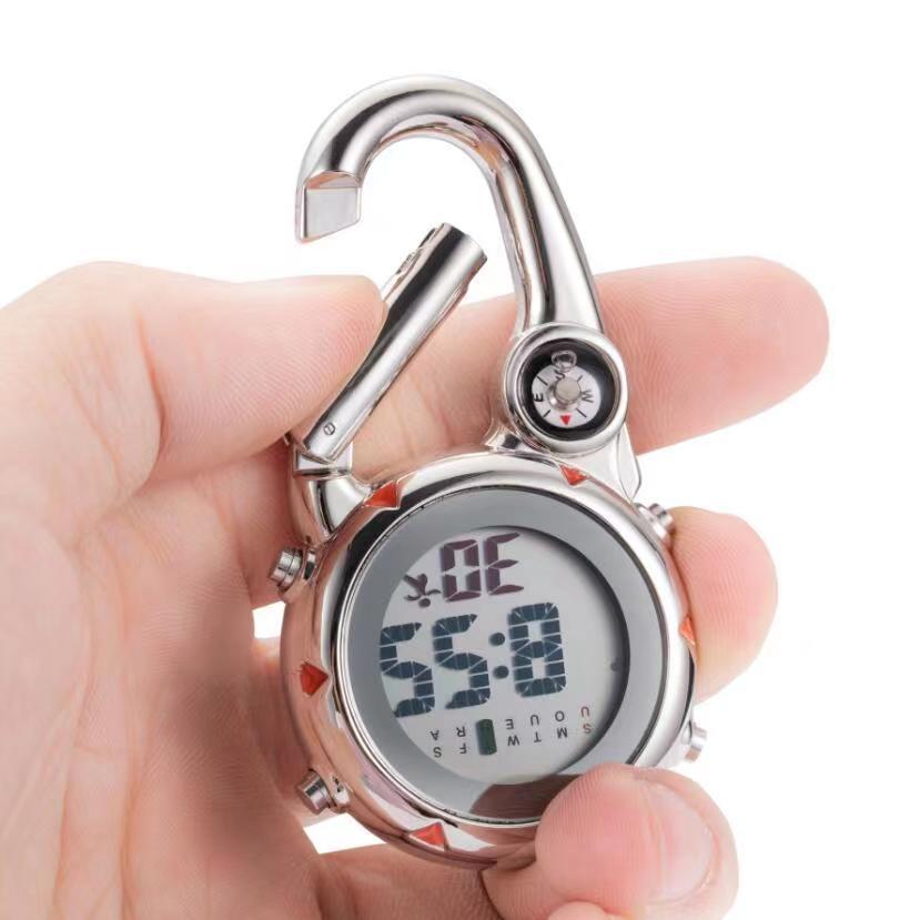 Carabiner watch Multifunctional electronic pocket watch Waist watch Pocket watch Luminous outdoor sports backpack watch Shopee Philippines