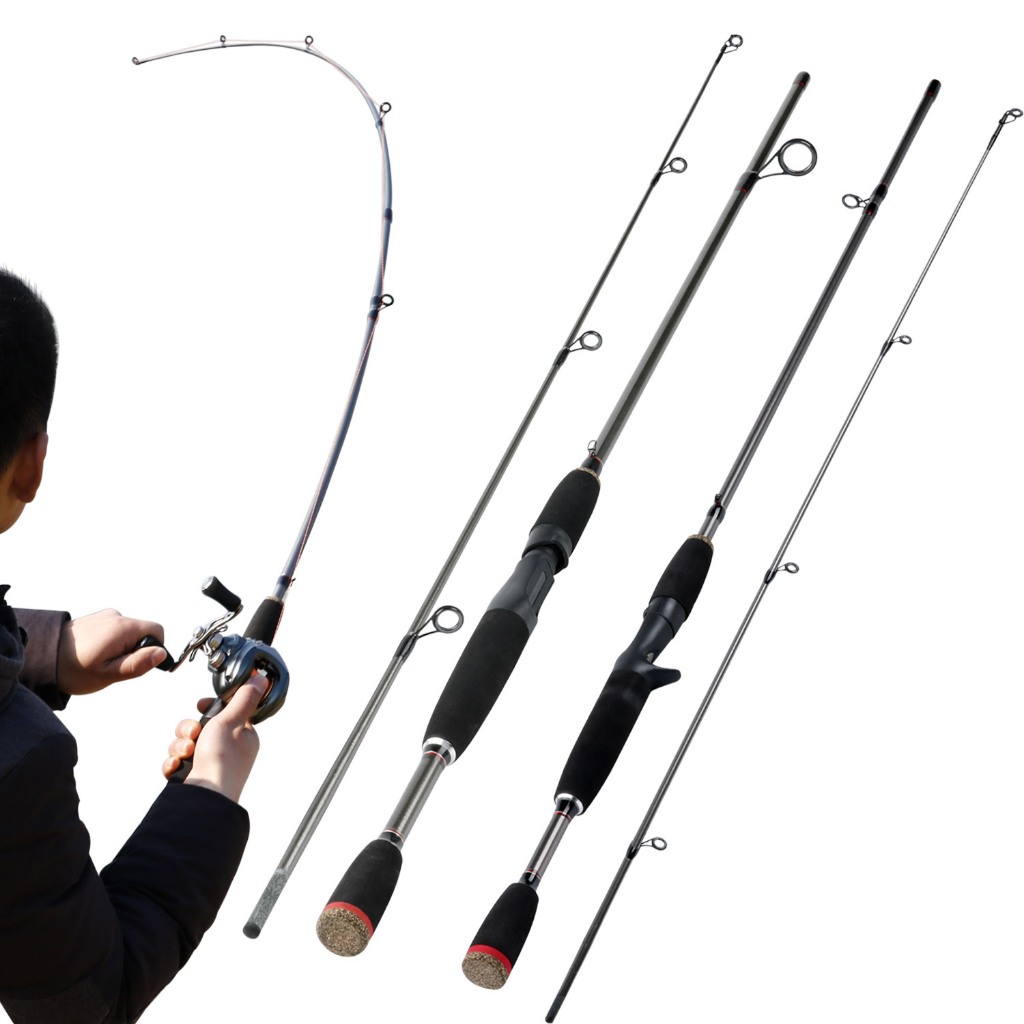 Sougayilang Spinning/Casting Fishing Rod M Power Carbon For Freshwater ...