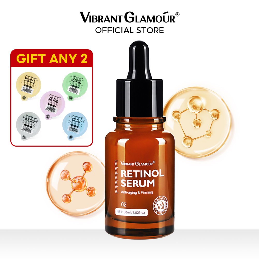 VIBRANT GLAMOUR New Upgraded Double Retinol Facial Serum Anti Aging