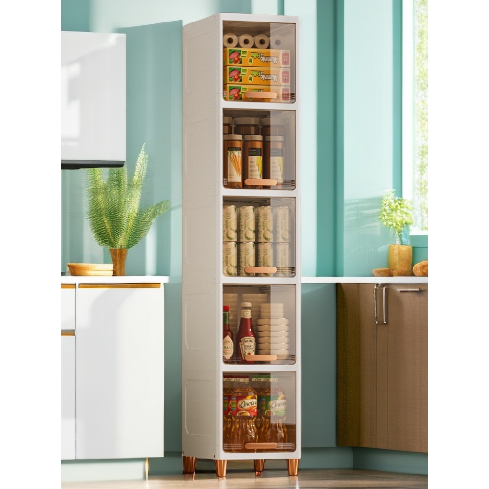 Narrow Storage with Doors and Shelves Tall Skinny Bathroom