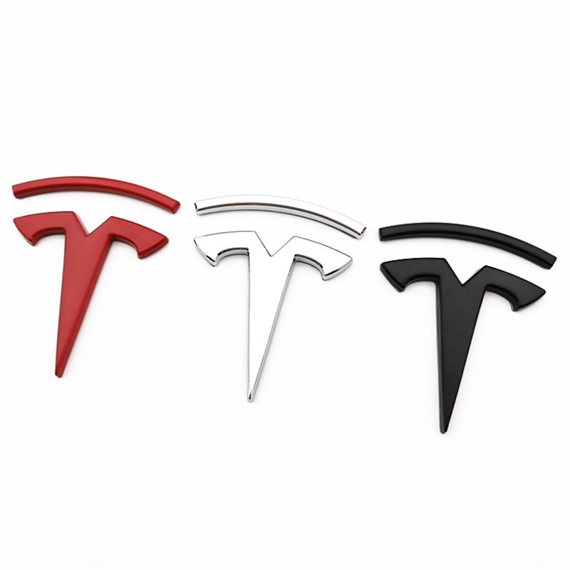 Tesla Logo Metal Car Sticker 3D Car Logo Sticker For Tesla Model S ...