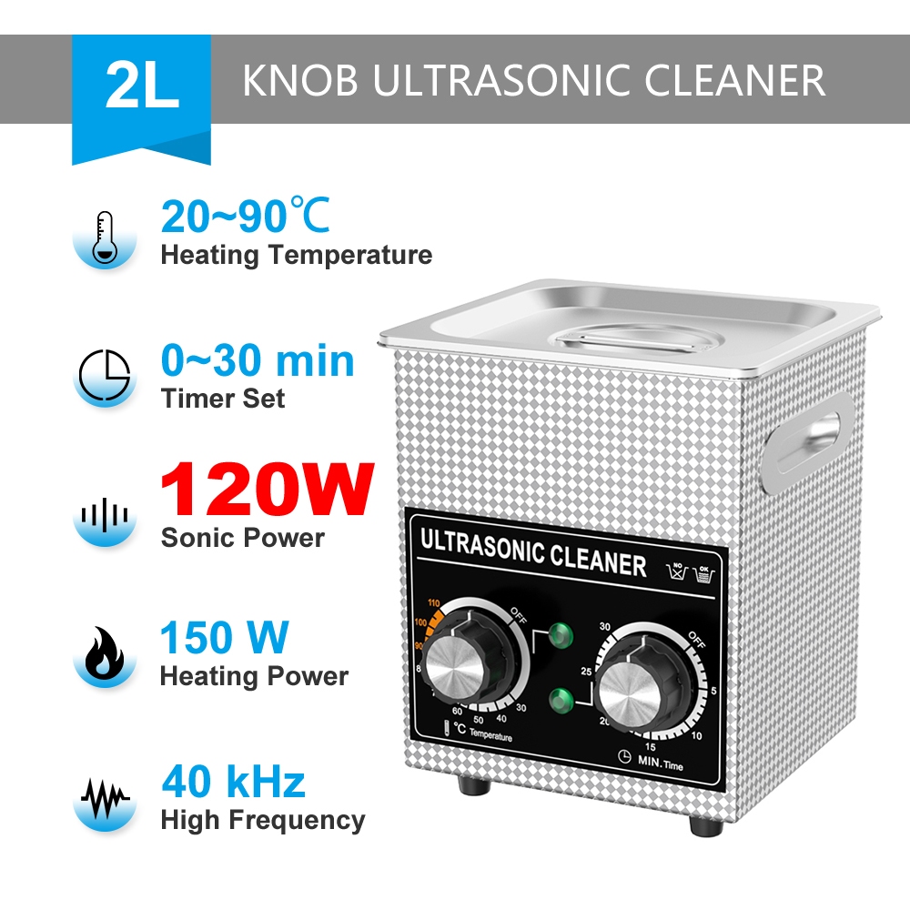 120W 2L Ultrasonic Bath Digital Timer Ultrasonic Cleaner Bath Sonicator