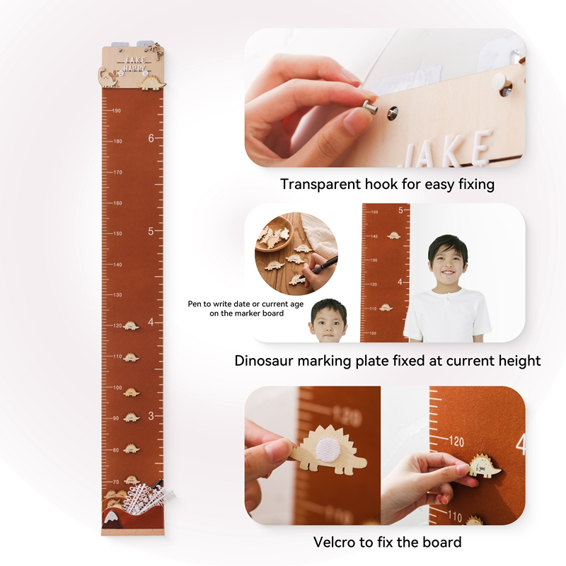Cartoon Children's Measuring Ruler Dinosaur Mermaid Height Hanging ...
