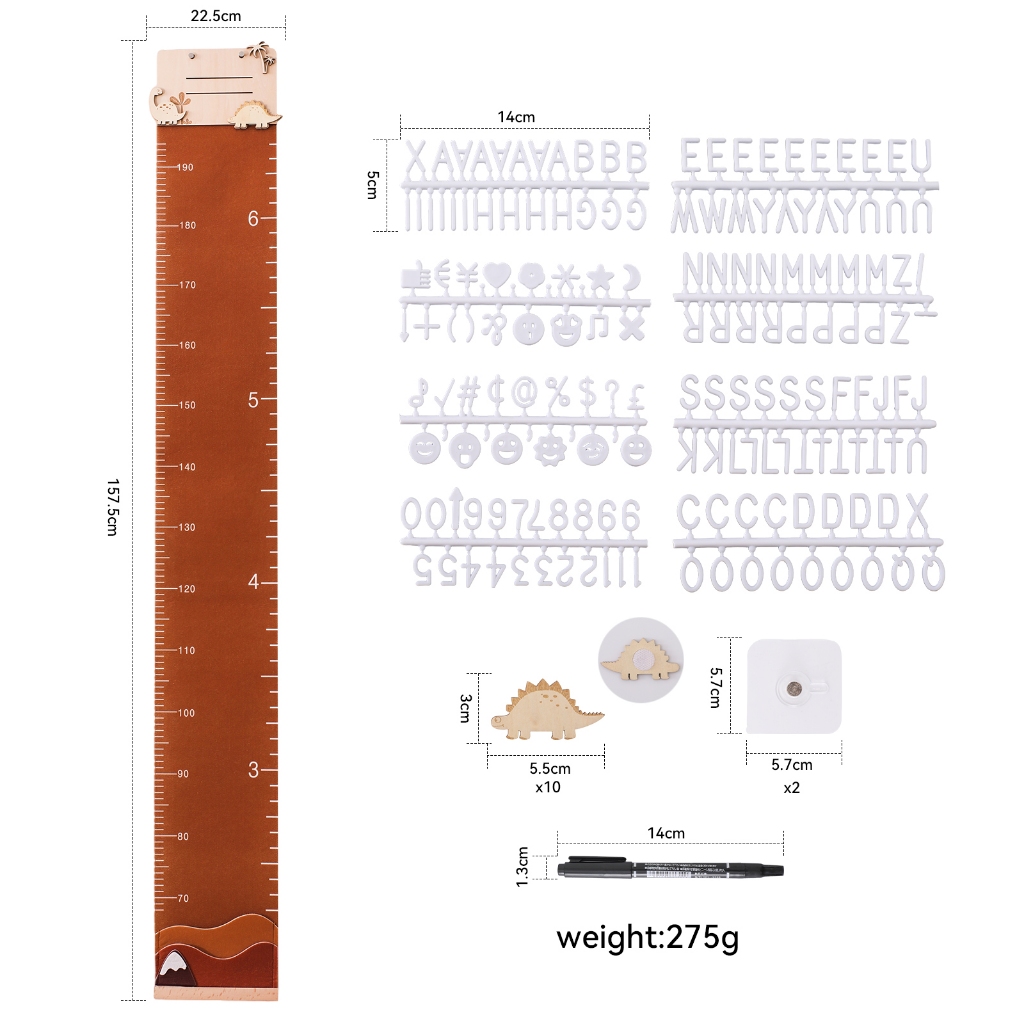 Cartoon Children's Measuring Ruler Dinosaur Mermaid Height Hanging ...