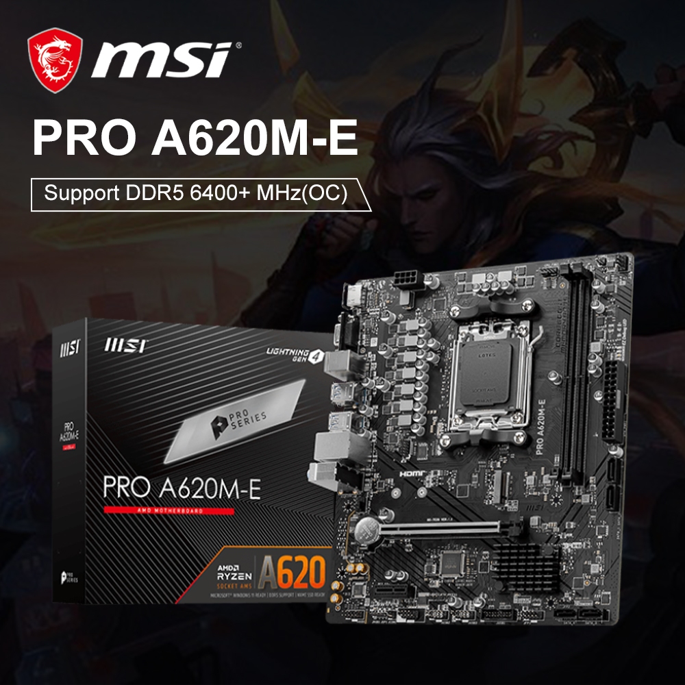 MSI Pro A620M-E microATX AM5 DDR5 Motherboard | Shopee Philippines