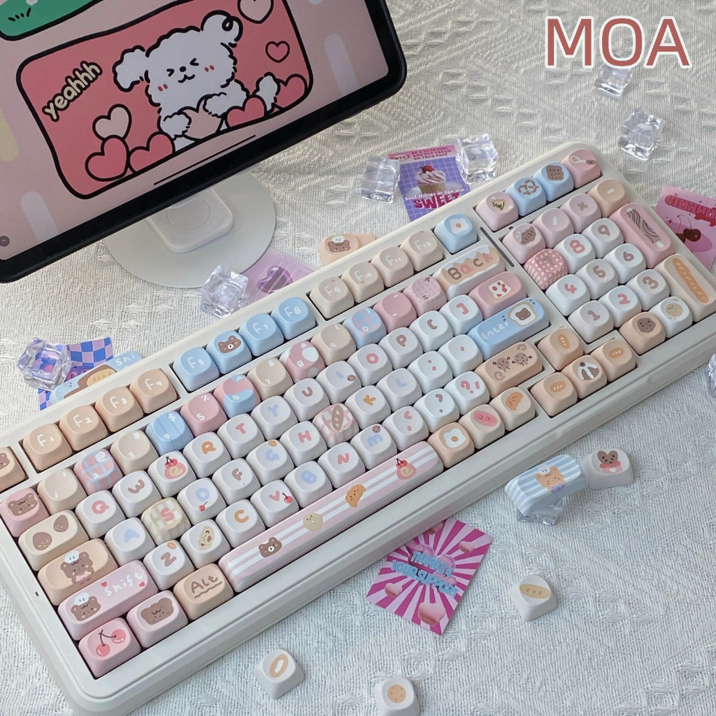 123/142 Keys Baking Diary Keycaps MOA/Cherry Height PBT Material Keycap ...