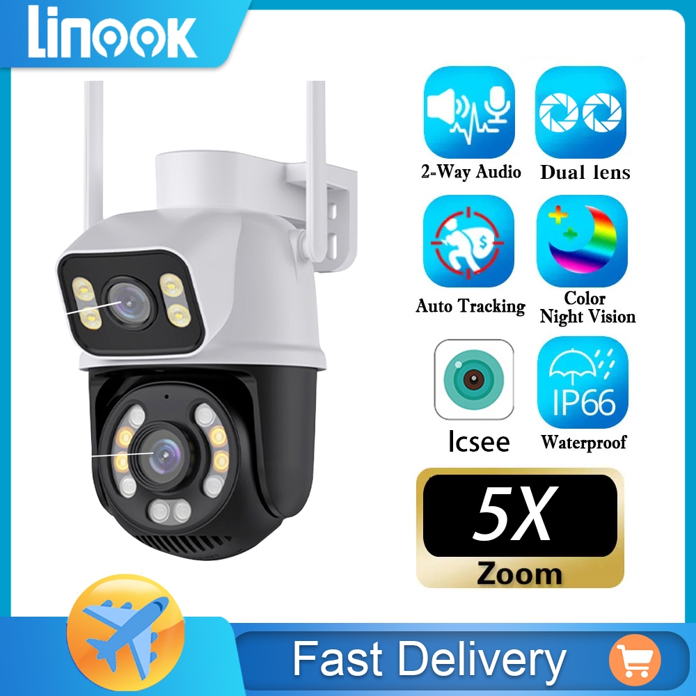 Llsee 4k 8mp Icsee Dual Lens Wireless Wifi Connection Mobile Cctv 