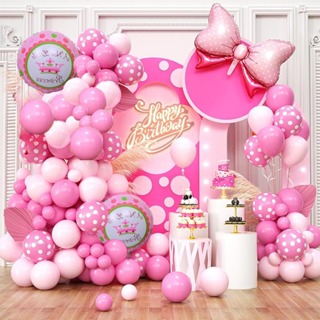 88pcs First Birthday Decorations for Girl Rose Gold Balloons 1st One Boxes Foil